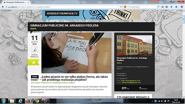 YoungFace.tv to portal internetowy nowoczesnej szkoły - Superbelfrzy RP
